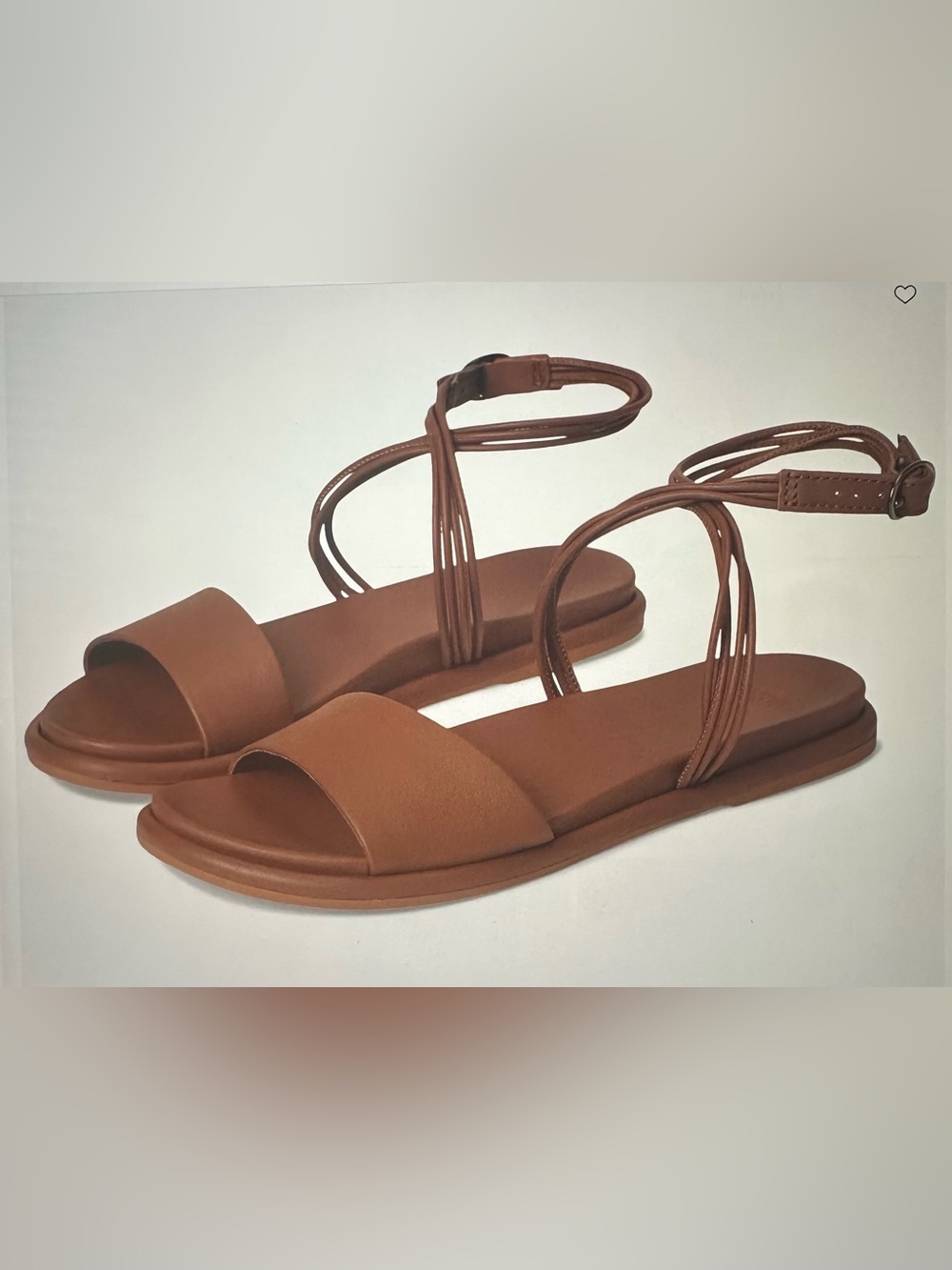 OluKai Women's Tan Strappy Ankle-Wrap Sandals